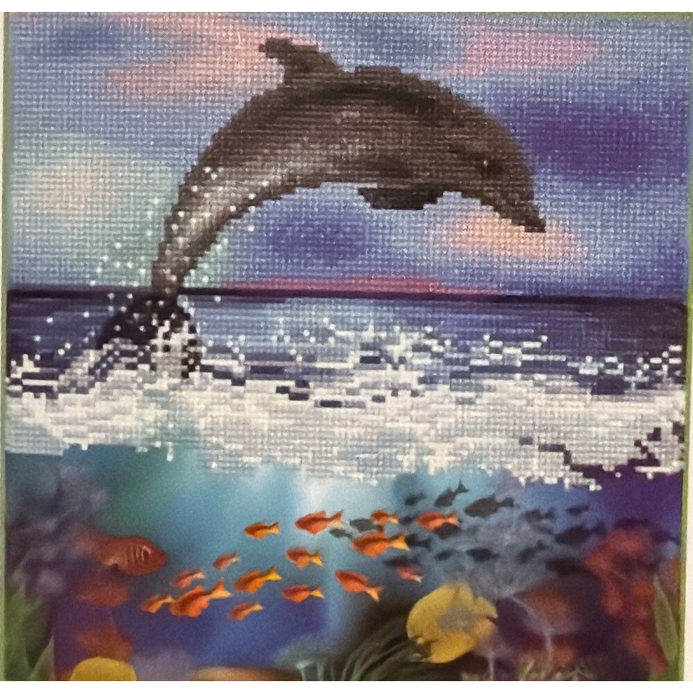 DIAMOND DOTZ ART DOLFIN 12"x12", Intermediate Diamond Painting Paint By Number